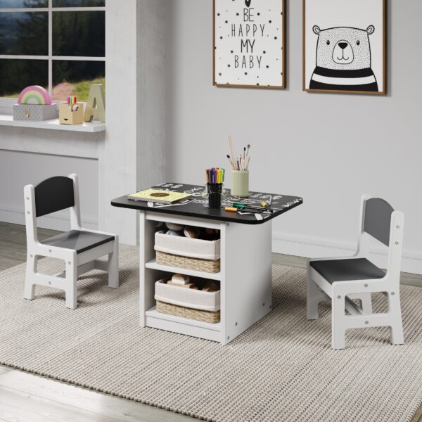 Donco Trading Co. Art & Play Chalkboard Table Set (2453-W)