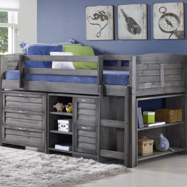Donco Trading Co. Louver Modular Low Loft Bed (790-TAG-A)