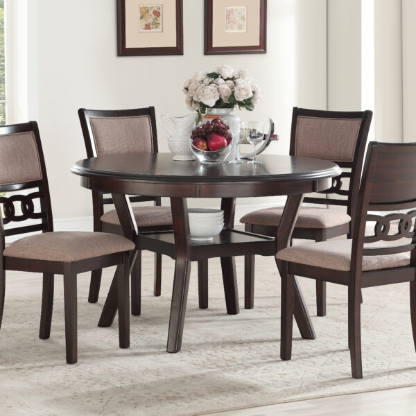 Gia 5pc 47″ Round Dining Table Set